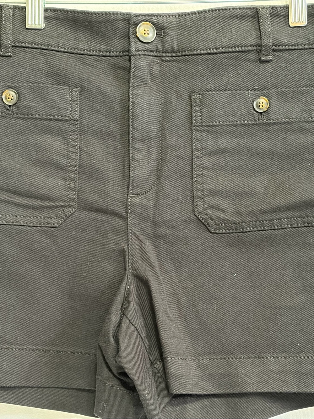 LOFT Women’s 10 Palmer Patch Pocket High Rise Shorts Black  NWT Denimesk